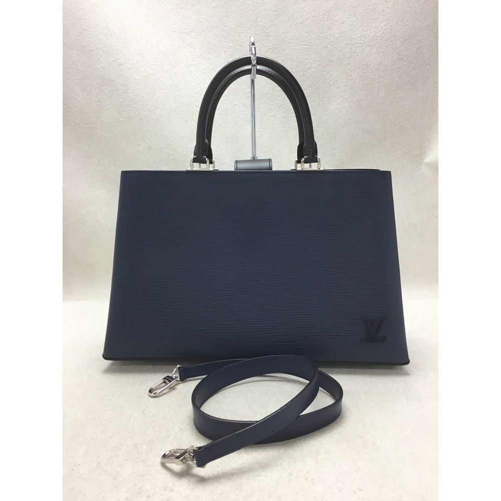 Louis Vuitton Kleber MM HandBag Epi Leather Blue
